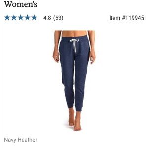 NWT vuori performance joggers heather Navy